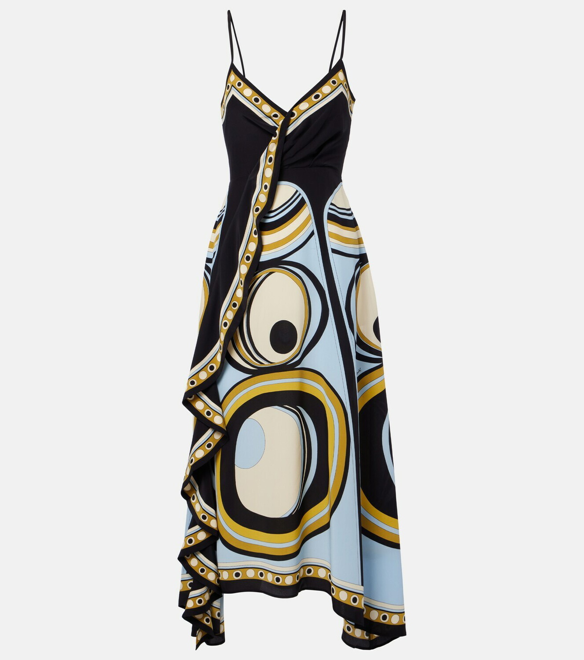 La DoubleJ Turn Around silk crêpe de chine midi dress
