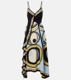 La DoubleJ Turn Around silk crêpe de chine midi dress