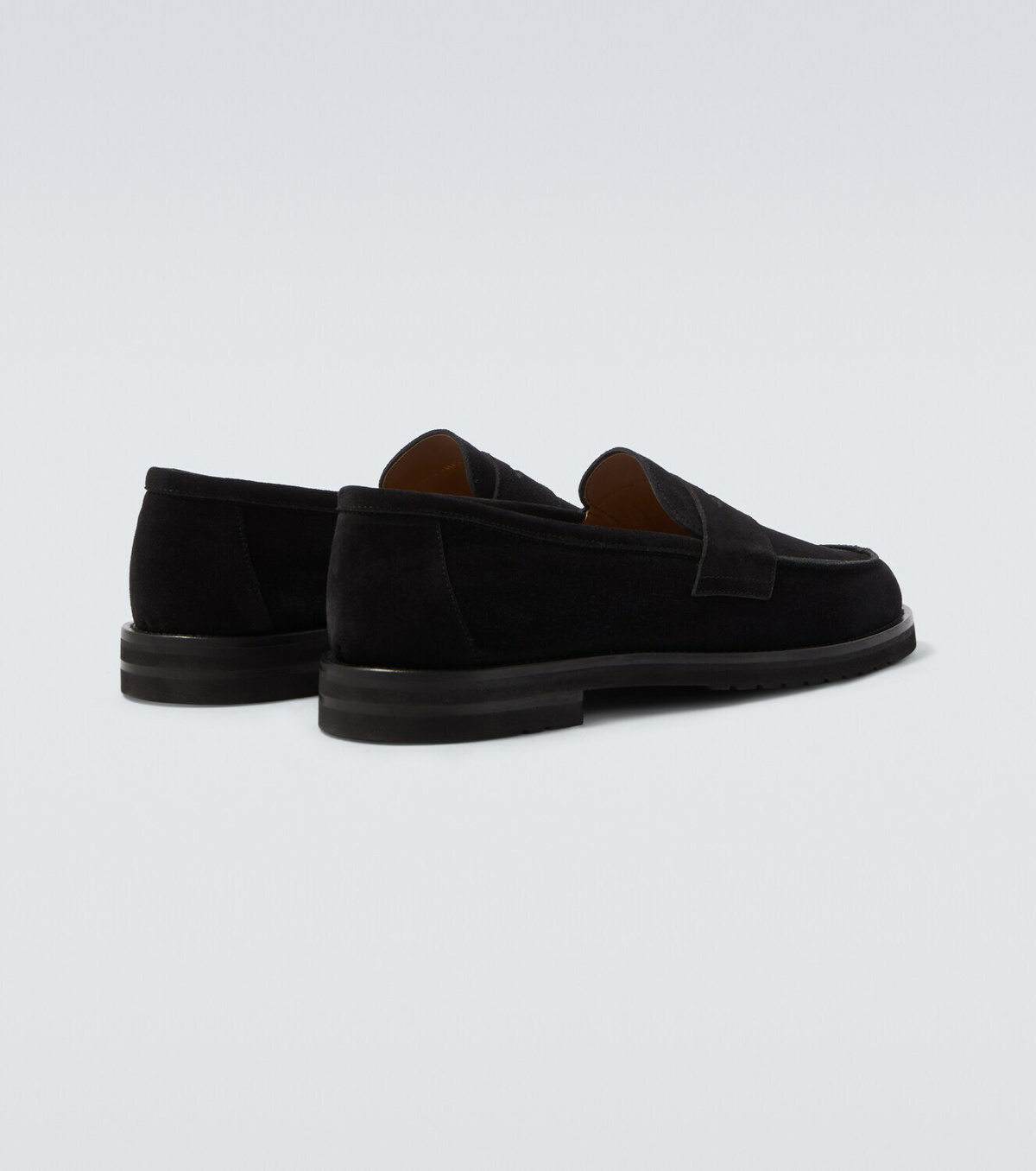 Thom Sweeney Suede penny loafers