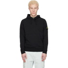 Stone Island Black 6100062 Organic Cotton Fleece Hoodie