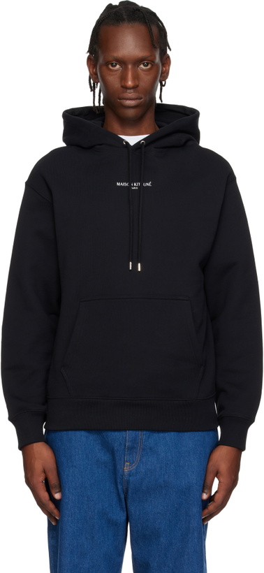 Photo: Maison Kitsuné Black 'Maison Kitsuné Paris' Comfort Hoodie