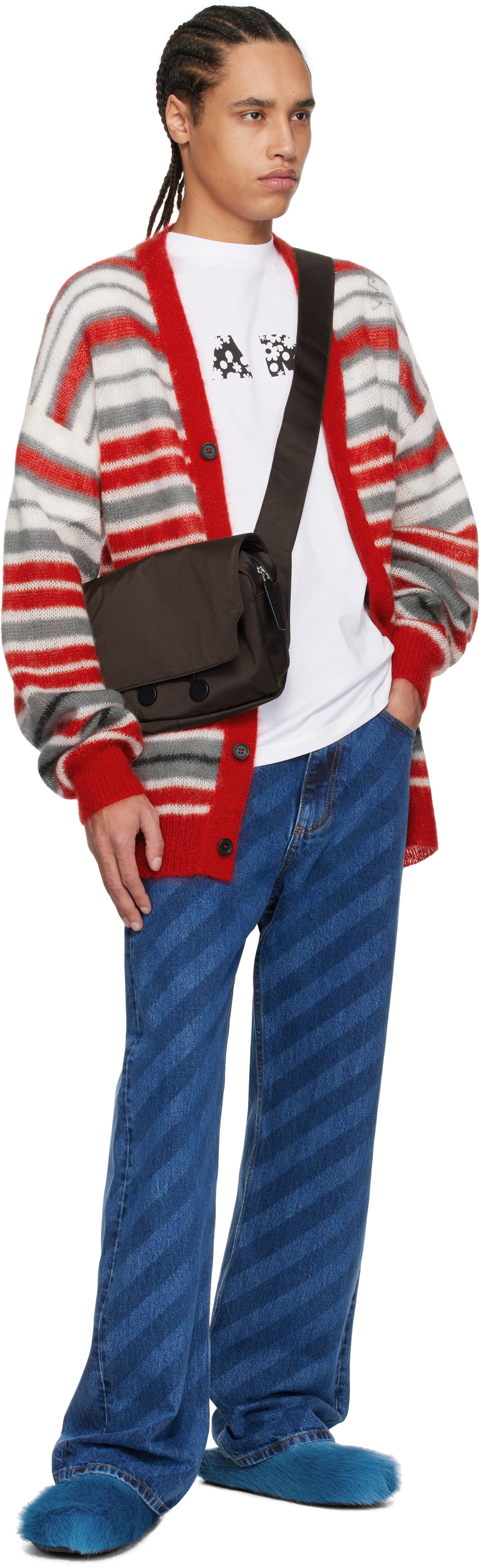 Marni Brown Cordura Cityscape Belt Bag