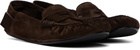 Acne Studios Brown Suede Saddle Loafers