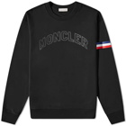 Moncler Men's Arch Logo Crew Sweat in Black