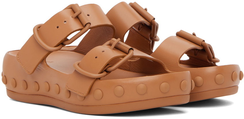 At.Kollektive Tan Natacha Ramsay Levi Edition Studded Two Sandals