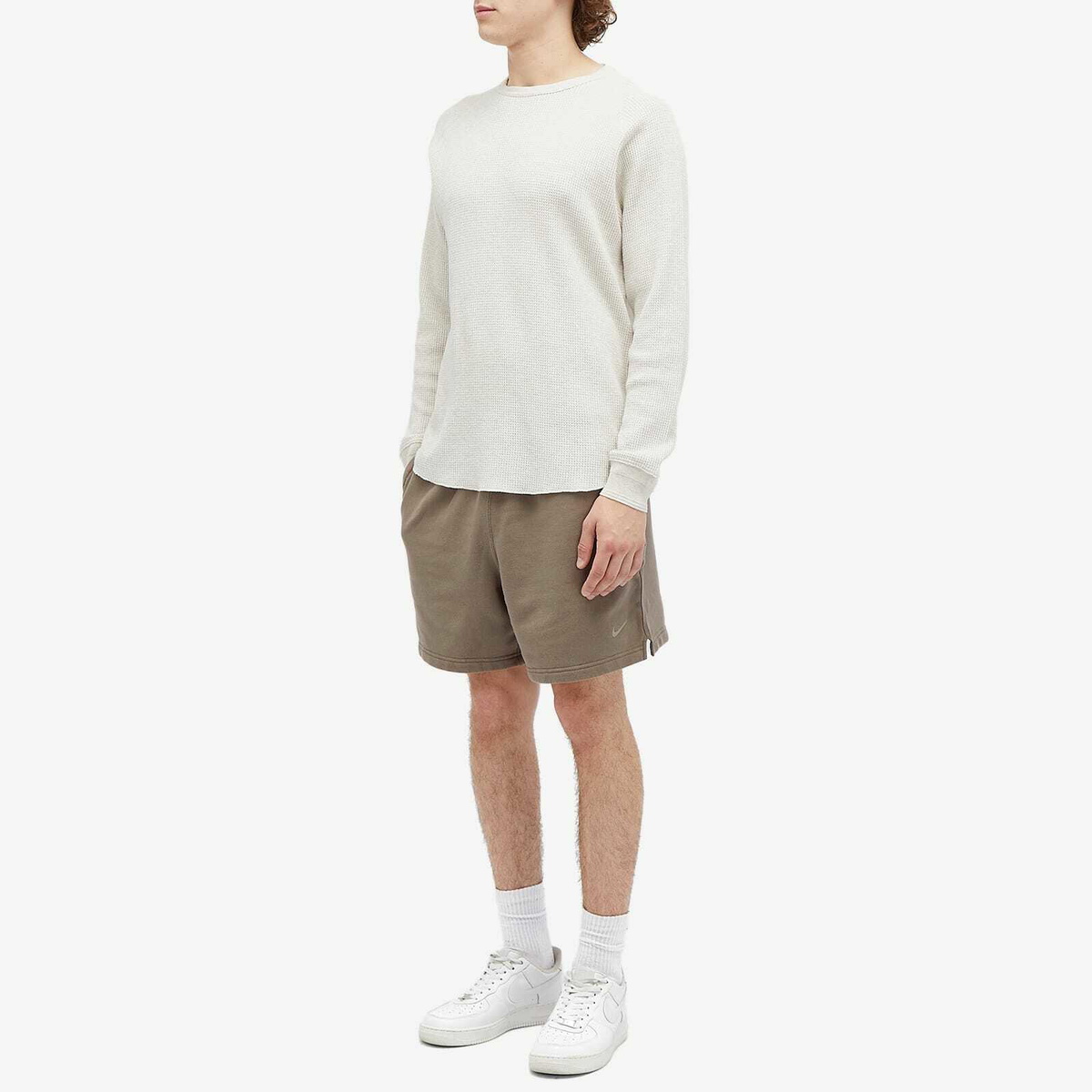 Nike Nocta Cardinal Stock Fleece Short in Olive Grey/Moon