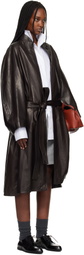 Fear of God Brown Belted Leather Coat