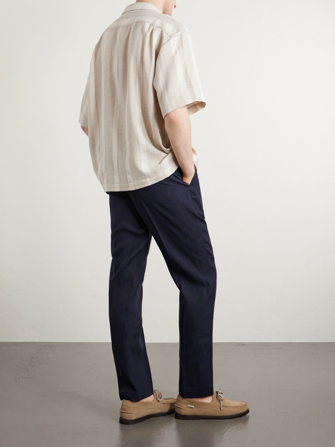 A Kind Of Guise - Samata Striped Cotton and Linen-Blend Shirt - Neutrals