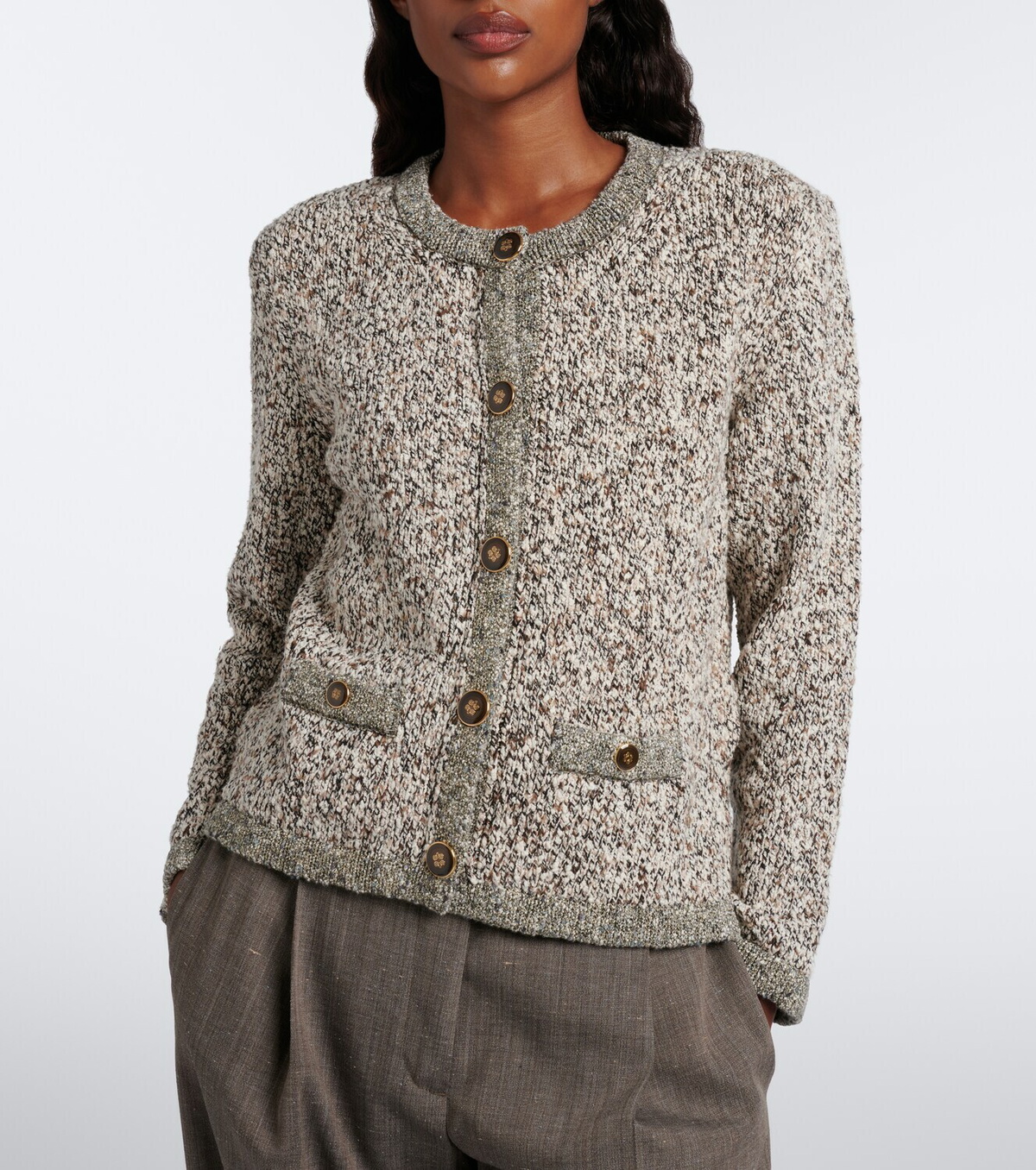 Veronica Beard Rexton knitted cotton-blend cardigan