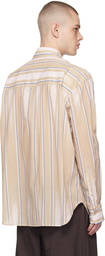 COMMAS Beige Striped Shirt