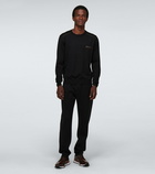 Berluti Leather-trimmed wool sweater