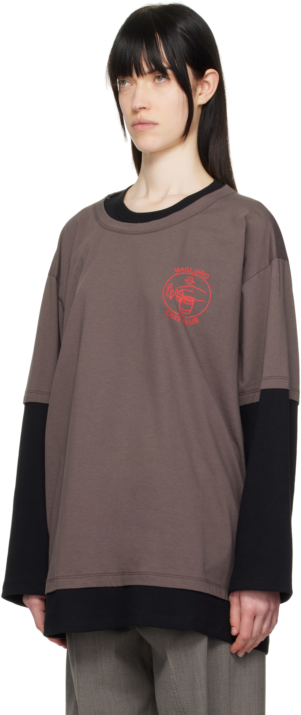 Magliano Black & Brown Trauma Long Sleeve T-shirt
