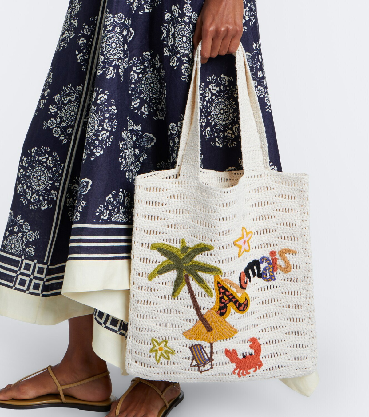 Alémais Island Cove Large crochet tote bag