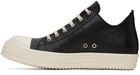 Rick Owens Black Low Sneakers