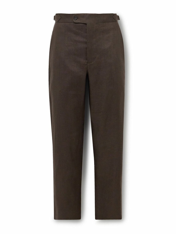 Photo: BODE - Straight-Leg Linen Suit Trousers - Brown