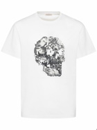 ALEXANDER MCQUEEN Wax Flower Skull Print Cotton T-shirt