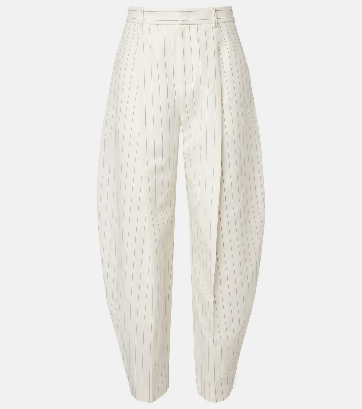 Ralph Lauren Collection Harlo striped cotton, linen and wool pants