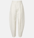 Ralph Lauren Collection Harlo striped cotton, linen and wool pants