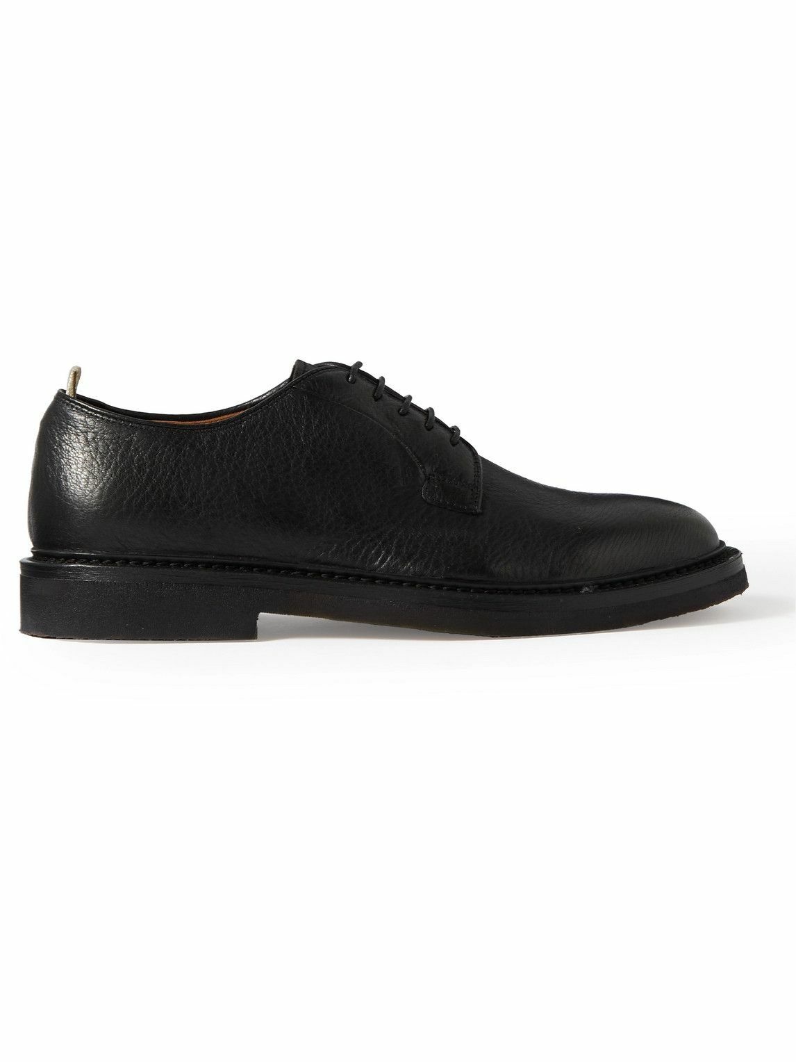 Officine Creative - Hopkins Flex Full-Grain Leather Derby Shoes - Black ...