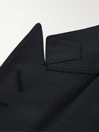 TOM FORD - Shelton Slim-Fit Prince of Wales Checked Wool and Silk-Blend Suit Jacket - Blue