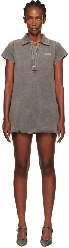 Photo: We11done Gray Bubble Polo Minidress