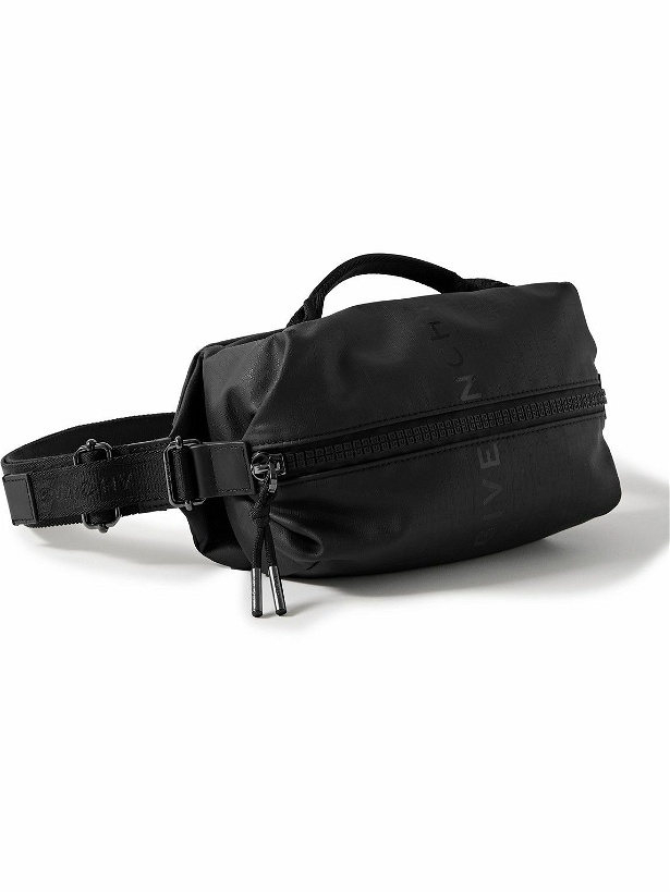 Photo: Givenchy - G-Zip Logo-Detailed Coated-Nylon Belt Bag