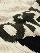 Off-White - Intarsia-Knit Cotton-Blend Sweater - Neutrals