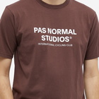 Pas Normal Studios Men's Off-Race Logo T-Shirt in Deep Brown