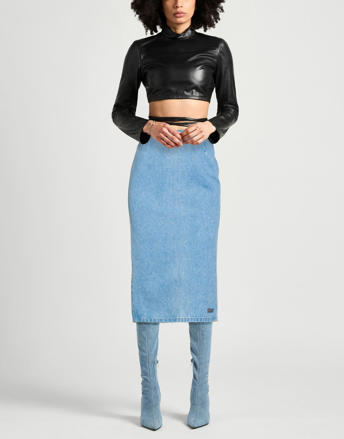 Marni Womens Denim skirt in Blue