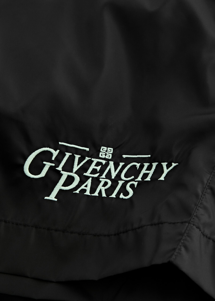 Givenchy Logo-embroidered Nylon Swim Shorts Black