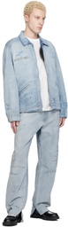 MM6 Maison Margiela Blue Sportsjacket Denim Jackets