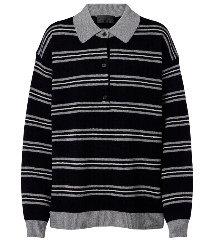 Photo: Nili Lotan Galvez striped cashmere polo sweater