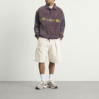 Story mfg. Men's Hand Embroidered Lush Carpenter Shorts in Ecru