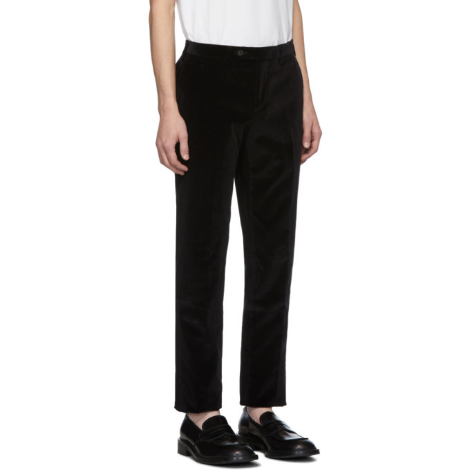 Eidos Black Velvet Suit Trousers