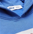 AFFIX - Printed Fleece-Back Cotton-Jersey Hoodie - Blue