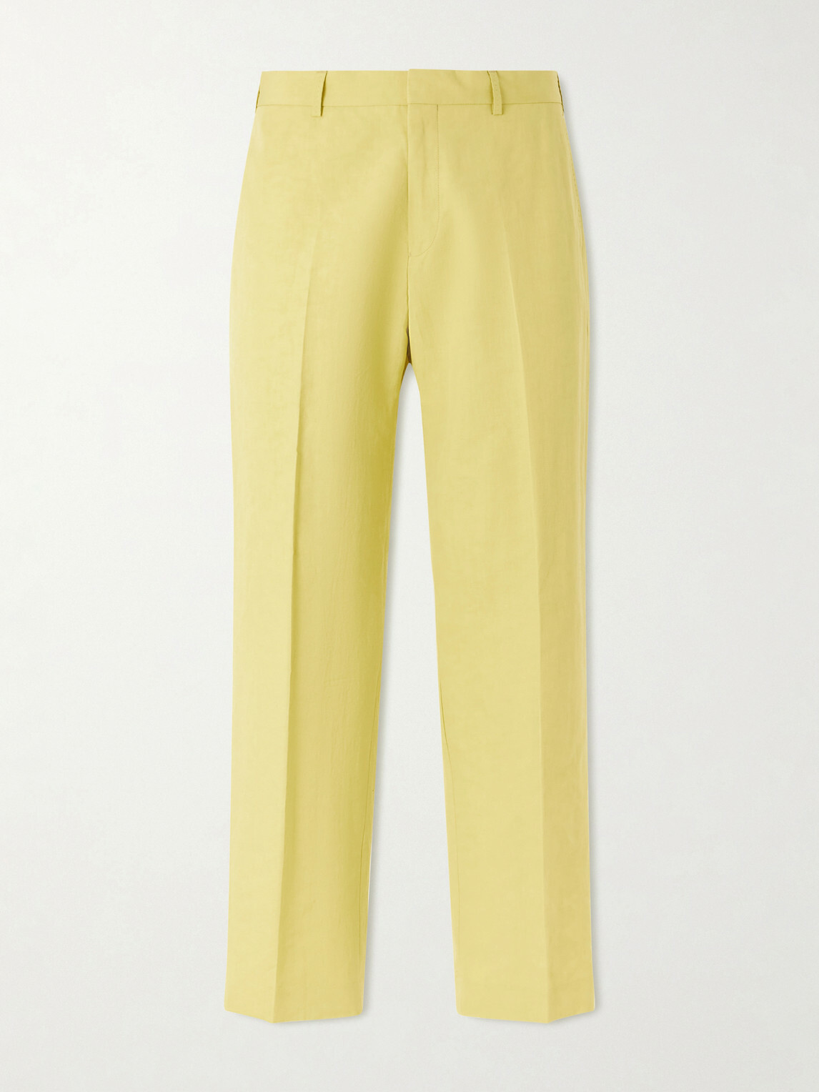 Paul Smith - Straight-Leg Cotton and Linen-Blend Suit Trousers - Yellow