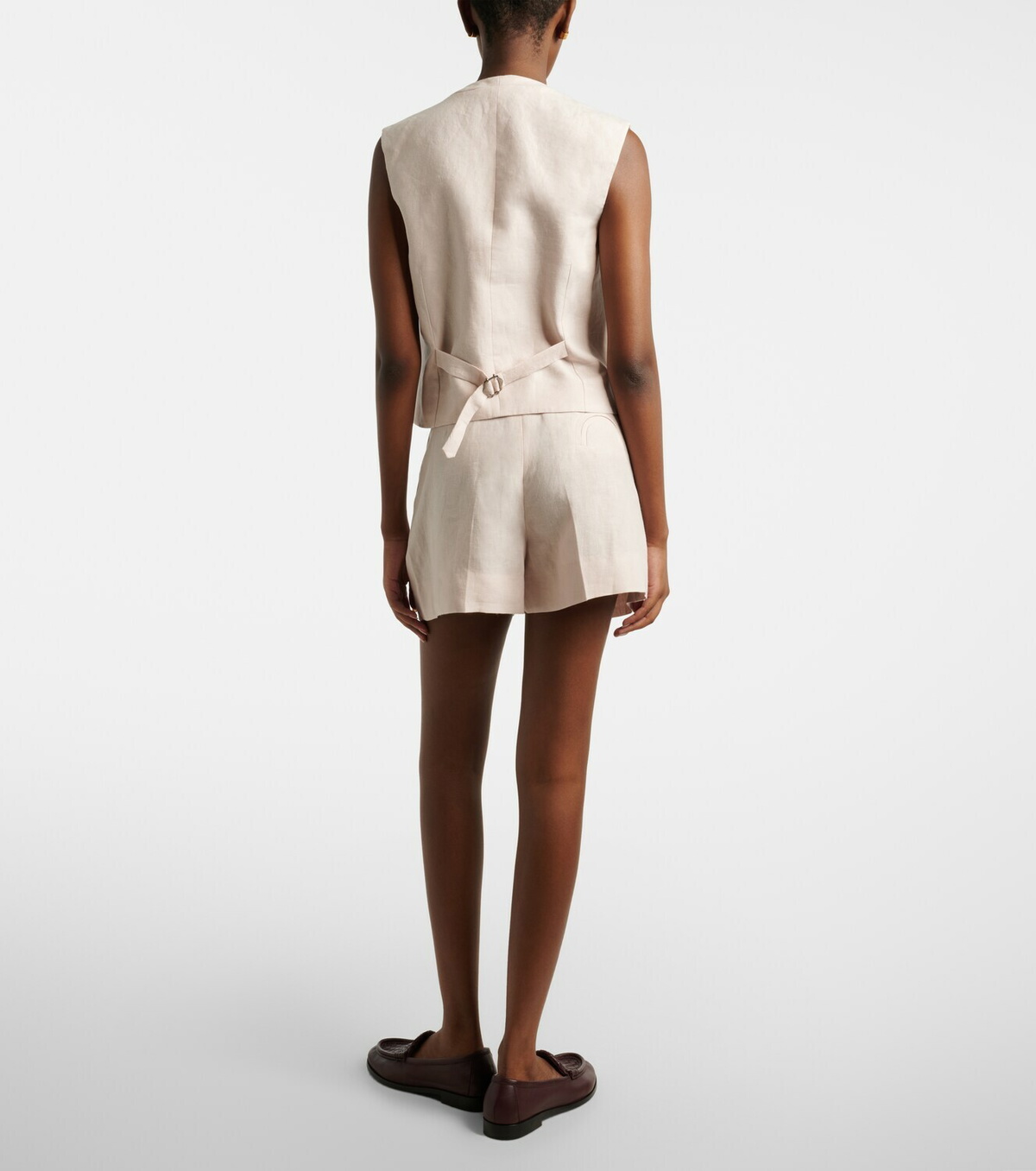 Blazé Milano Selle pleated linen shorts