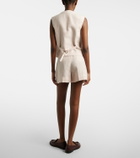 Blazé Milano Selle pleated linen shorts