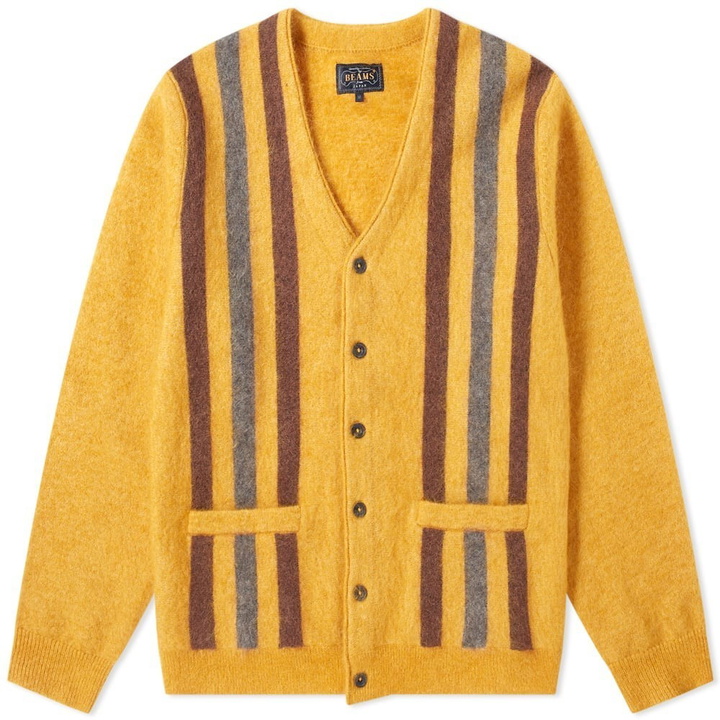 Photo: Beams Plus Stripped Mohair Cardigan