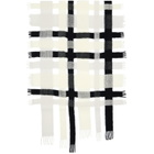 ISSEY MIYAKE Black & White Raschel Weave Stole Scarf