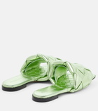 Bottega Veneta - Lido metallic leather flat sandals