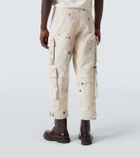Greg Lauren Painters printed cotton cargo pants