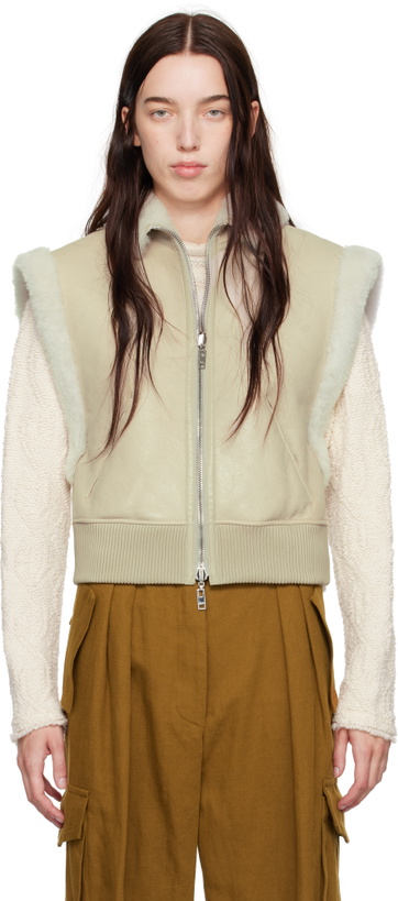 Photo: Isabel Marant Off-White Edwina Reversible Shearling Vest