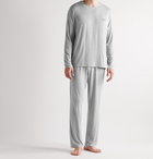 Hugo Boss - Mélange Stretch-Modal Jersey Pyjama Trousers - Gray