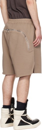 Rick Owens DRKSHDW Taupe Temple Heavy Sweatshirt Long Shorts