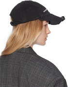 Balenciaga Black 'Bal.com' Piercing Cap