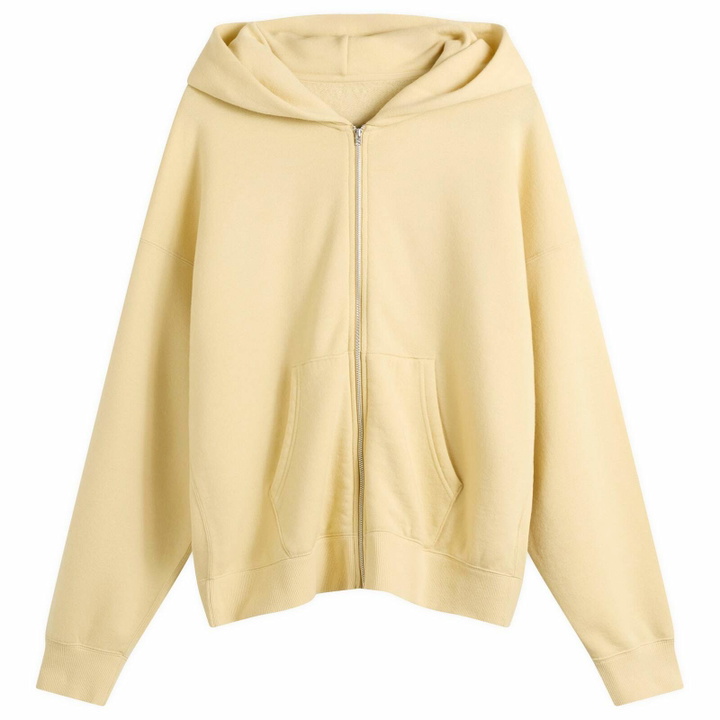 Photo: Visvim Men's Jumbo Fine Wool Hoodie in Yellow
