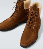Manolo Blahnik Sycamor shearling-trimmed suede boots