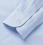 Barena - Slim-Fit Checked Cotton-Poplin Shirt - Blue
