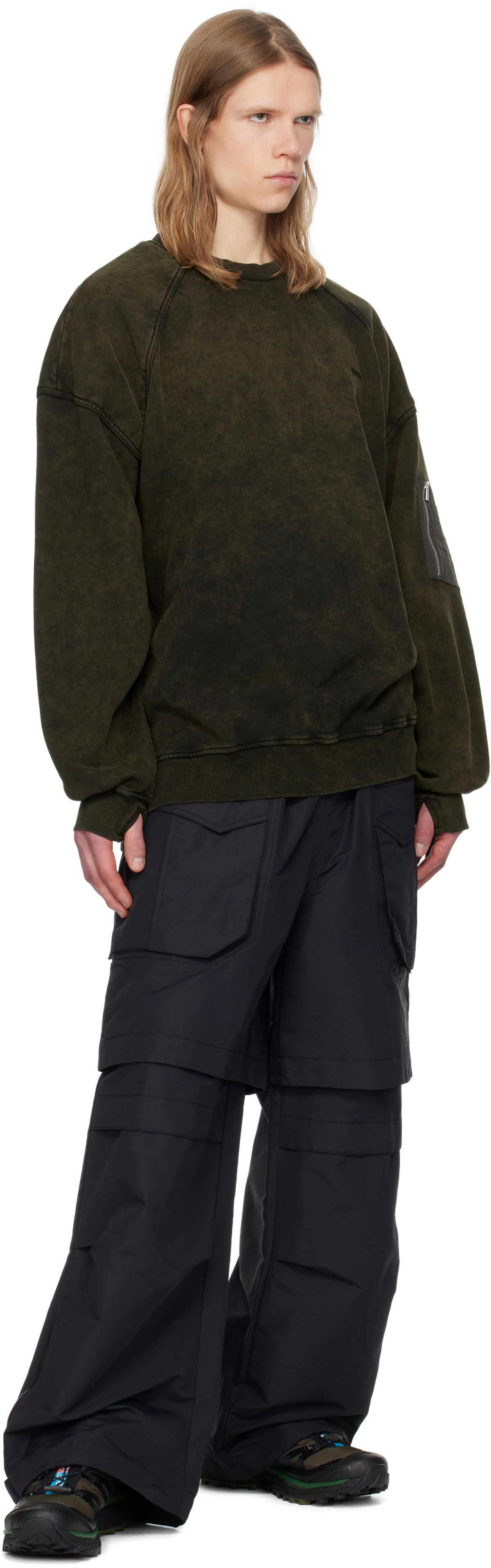 Juun.J Black Nylon Detachable Zip-Off Cargo Pants
